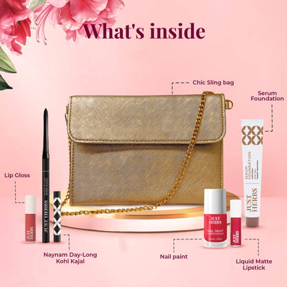 Just Herbs Naturally Chic Makeup Kit + Chic Sling Bag