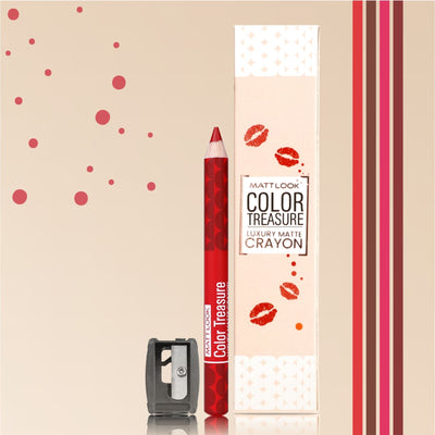 Matt look Color Treasure Luxury Matte Lip Pencil Crayon - 02 Fire Ruby