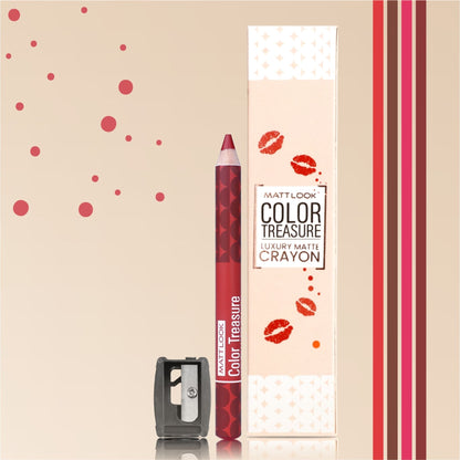Matt look Color Treasure Luxury Matte Lip Pencil Crayon - 03 Red Fantasy