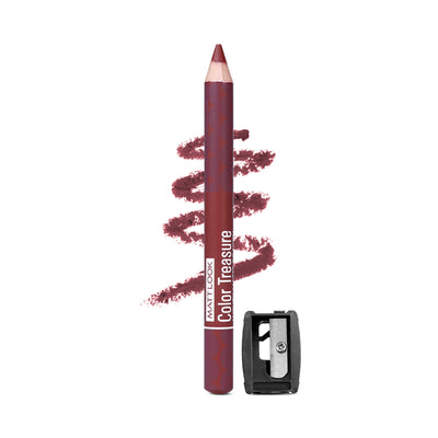 Matt look Color Treasure Luxury Matte Lip Pencil Crayon - 04 Loveable Wine
