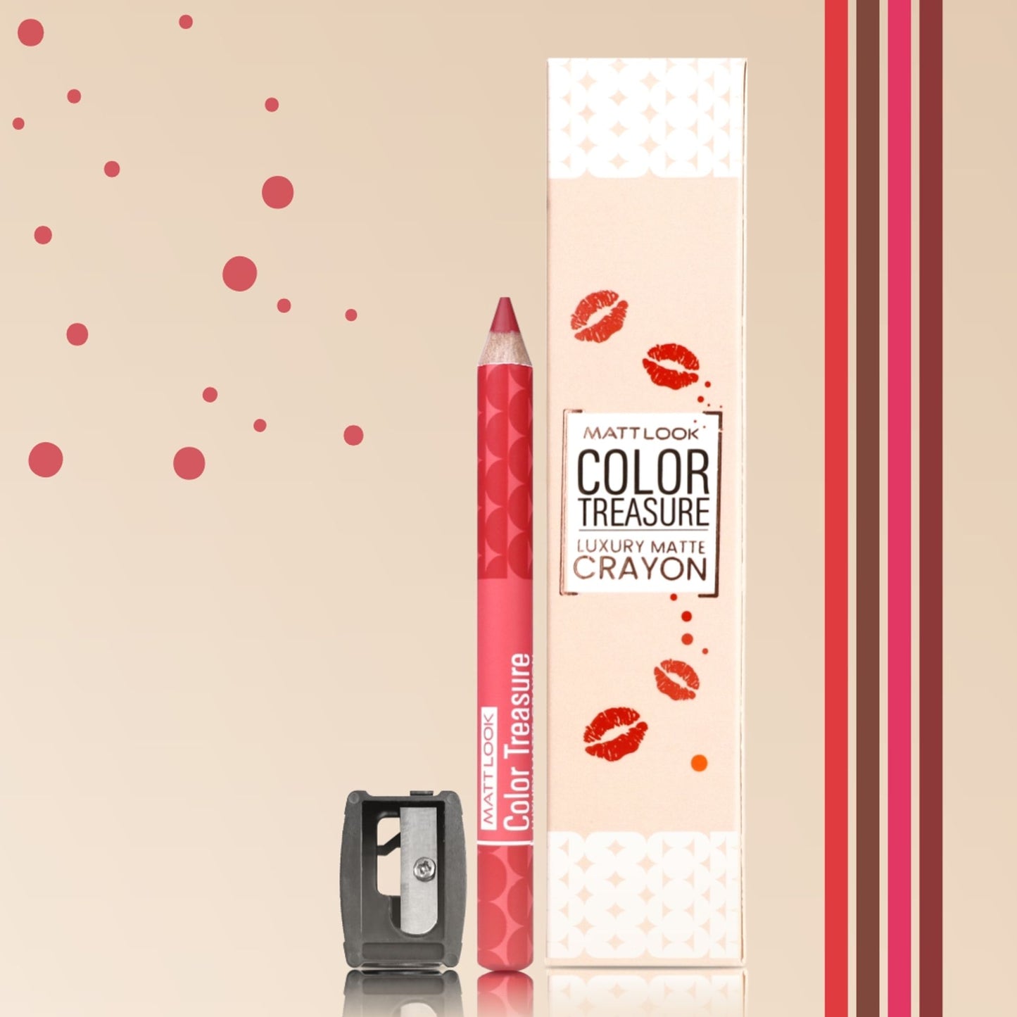 Matt look Color Treasure Luxury Matte Lip Pencil Crayon - 10 Rose Ritual