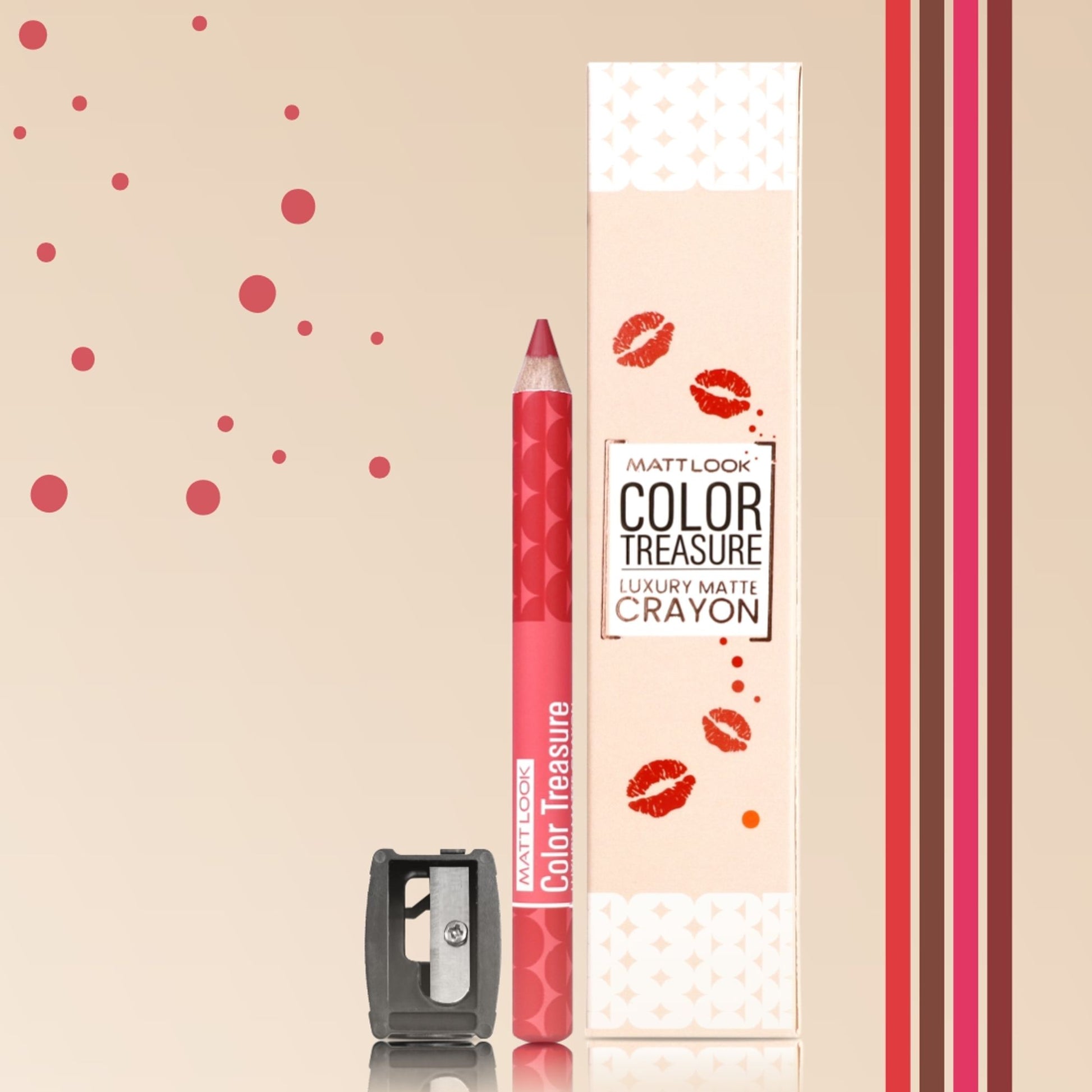 Matt look Color Treasure Luxury Matte Lip Pencil Crayon - 10 Rose Ritual