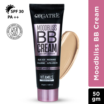 Orgatre Moodbliss BB Cream Instant Spot Coverage Light Makeup Glow With SPF 30 PA++ - White Beam-125