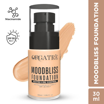 Orgatre Matte+ Oil Control Makeup Foundation SPF 30 - Longwear Enriched with Niacinamide, Vit C -240 - 238