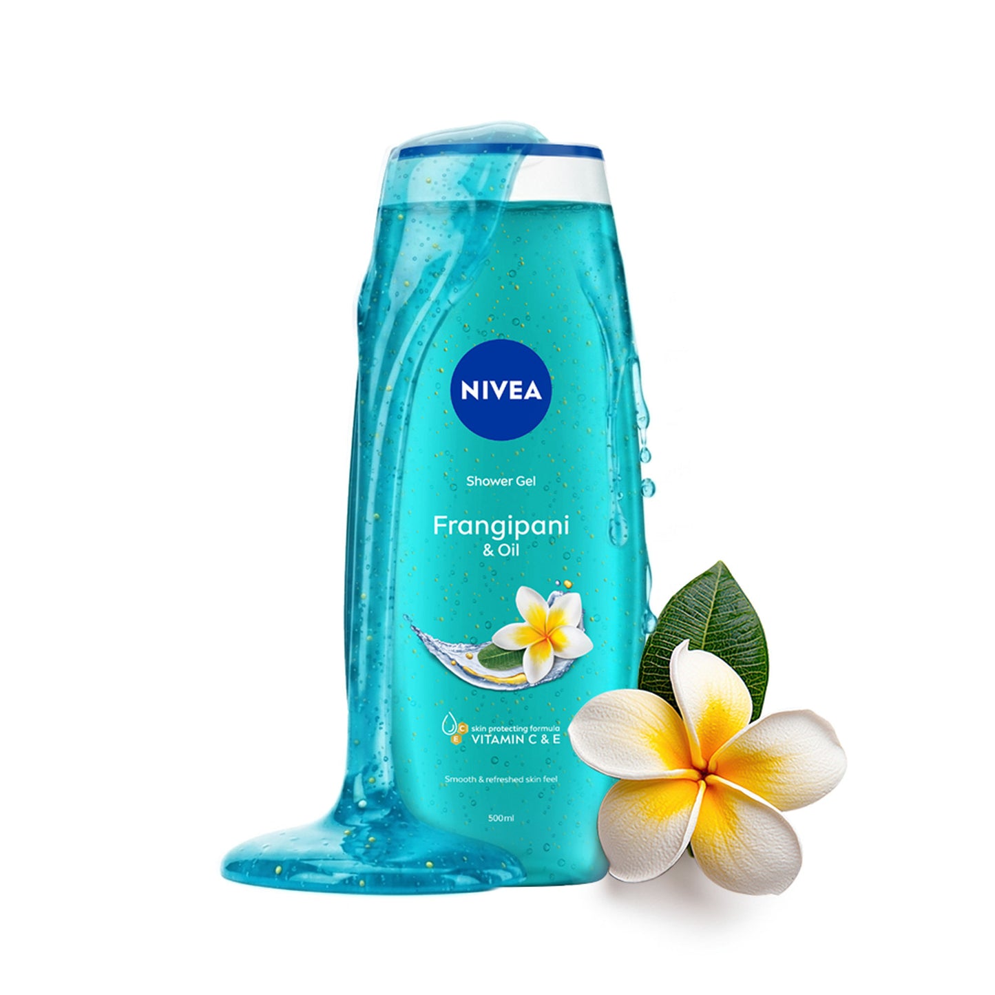 NIVEA Body Wash, Frangipani & Oil Shower Gel, Pampering Care & Refreshing Scent of Frangipani Flower