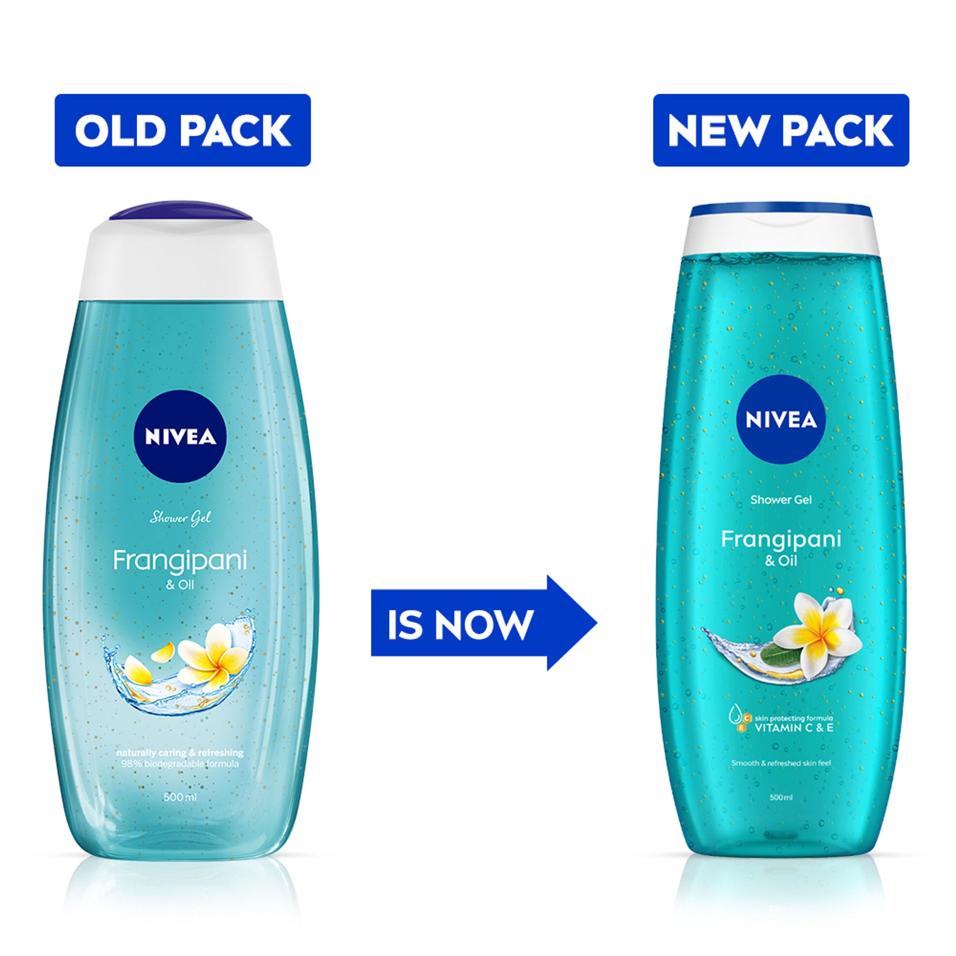 NIVEA Body Wash, Frangipani & Oil Shower Gel, Pampering Care & Refreshing Scent of Frangipani Flower