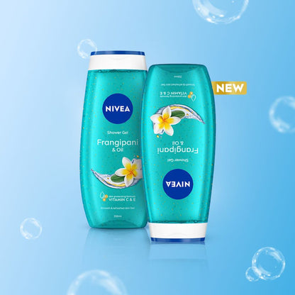 NIVEA Body Wash, Frangipani & Oil Shower Gel, Pampering Care & Refreshing Scent of Frangipani Flower