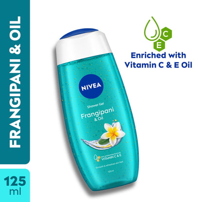 NIVEA Body Wash, Frangipani & Oil Shower Gel, Pampering Care & Refreshing Scent of Frangipani Flower