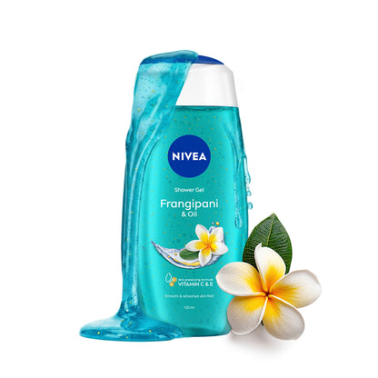 NIVEA Body Wash, Frangipani & Oil Shower Gel, Pampering Care & Refreshing Scent of Frangipani Flower
