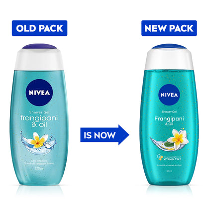 NIVEA Body Wash, Frangipani & Oil Shower Gel, Pampering Care & Refreshing Scent of Frangipani Flower
