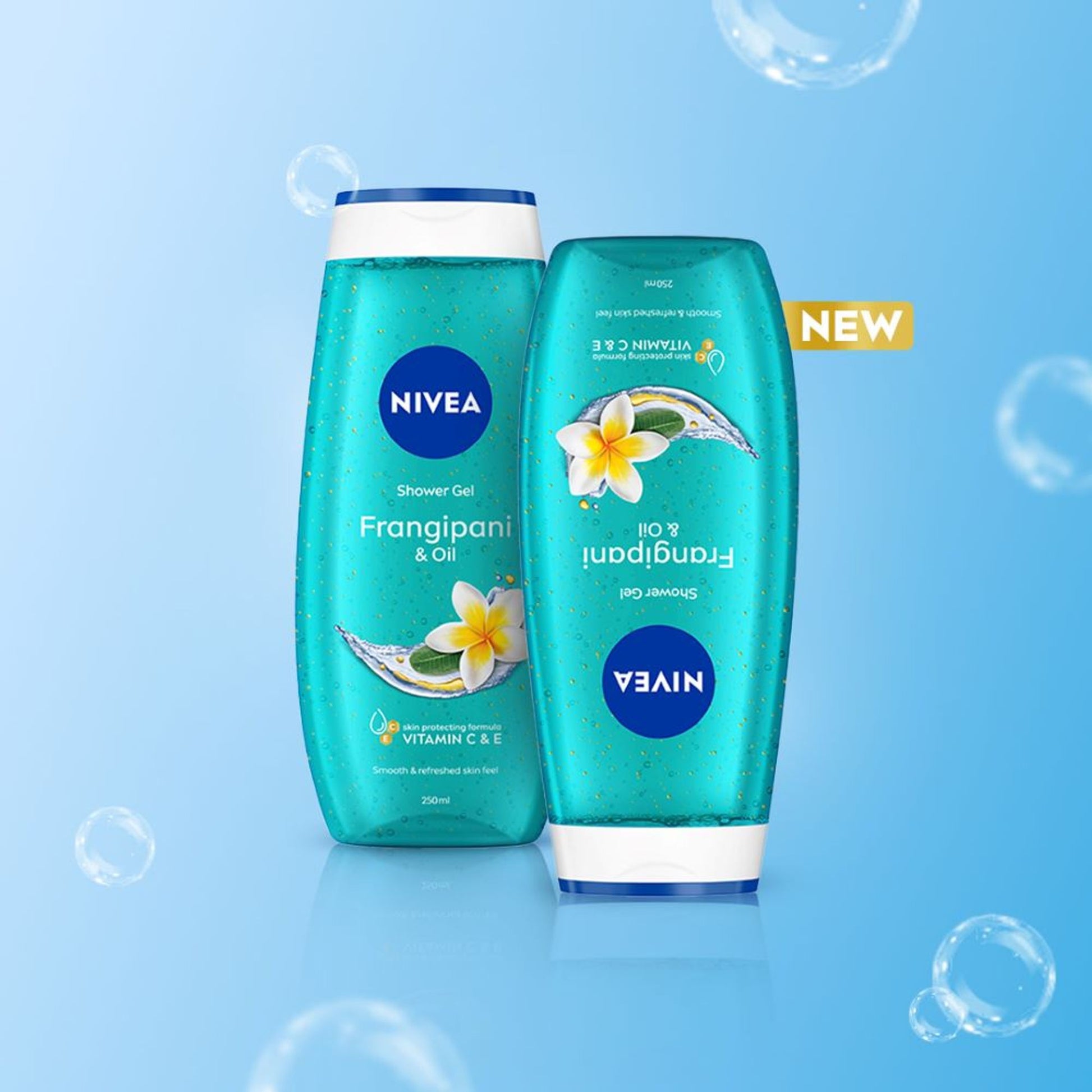 NIVEA Body Wash, Frangipani & Oil Shower Gel, Pampering Care & Refreshing Scent of Frangipani Flower