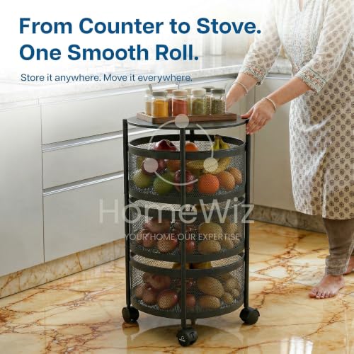 HomeWiz Round Kitchen Rack 3- Layer
