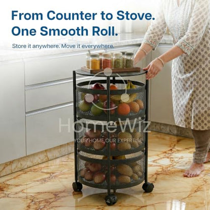 HomeWiz Round Kitchen Rack 3- Layer