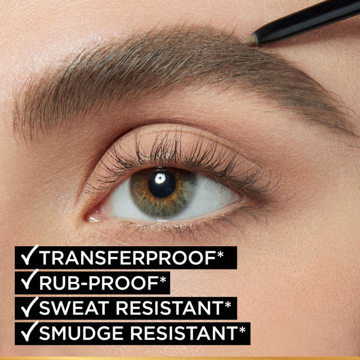 L'Oreal Paris Infallible Brows micro precision eyebrow pencil in 1.0 Ebony, showing the pencil and its packaging.