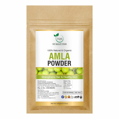 TQS Amla Fruit Organic Powder Strengthens Hair Roots Indian Gooseberry