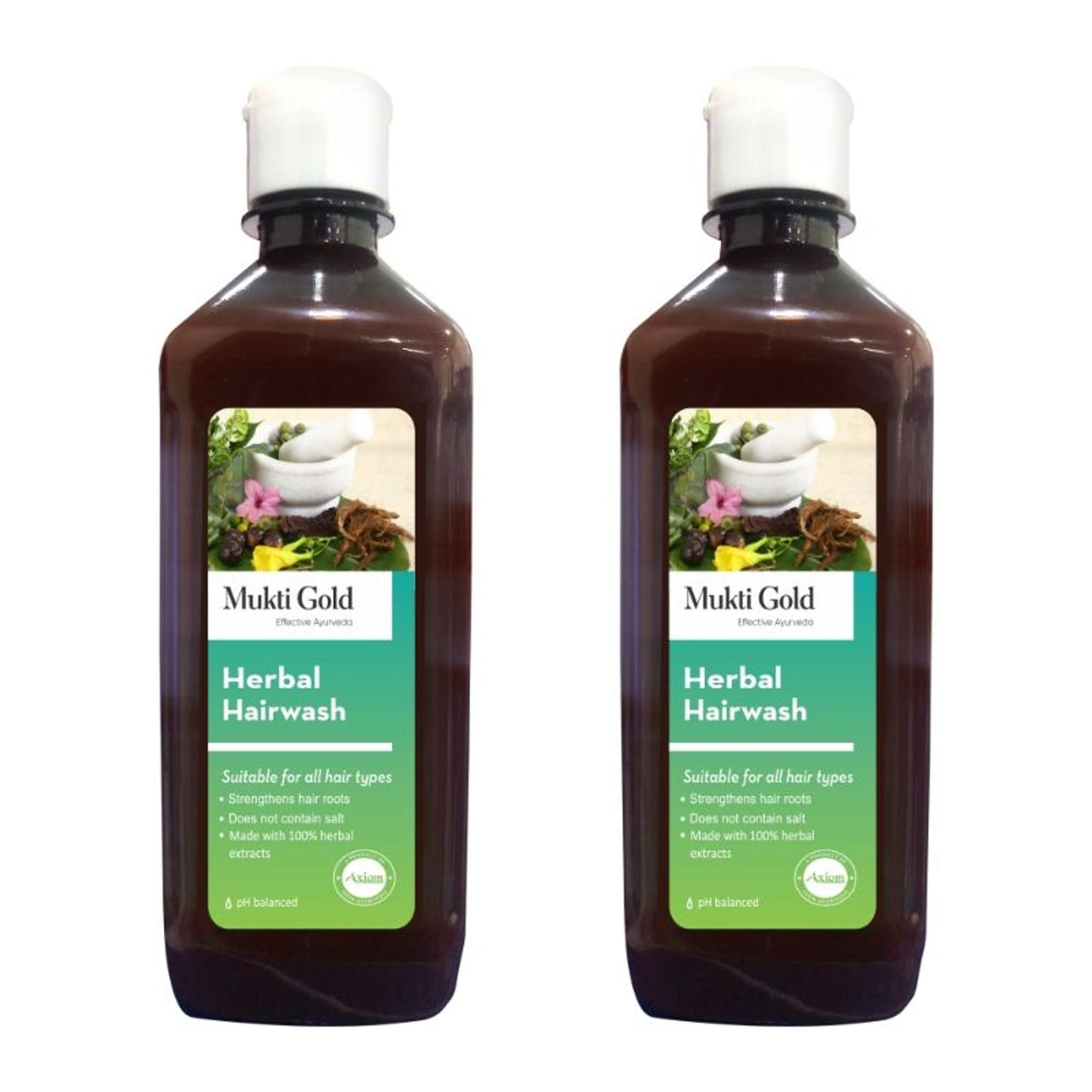 Mukti Gold Herbal Hairwash Shampoo - Pack Of 2