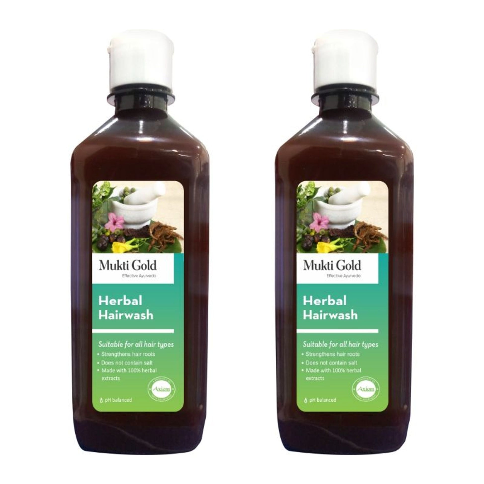 Mukti Gold Herbal Hairwash Shampoo - Pack Of 2