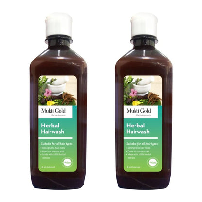 Mukti Gold Herbal Hairwash Shampoo - Pack Of 2