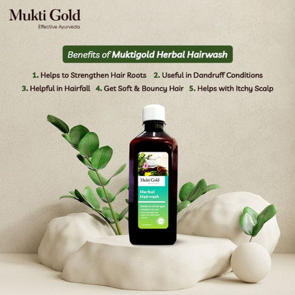 Mukti Gold Herbal Hairwash Shampoo - Pack Of 2