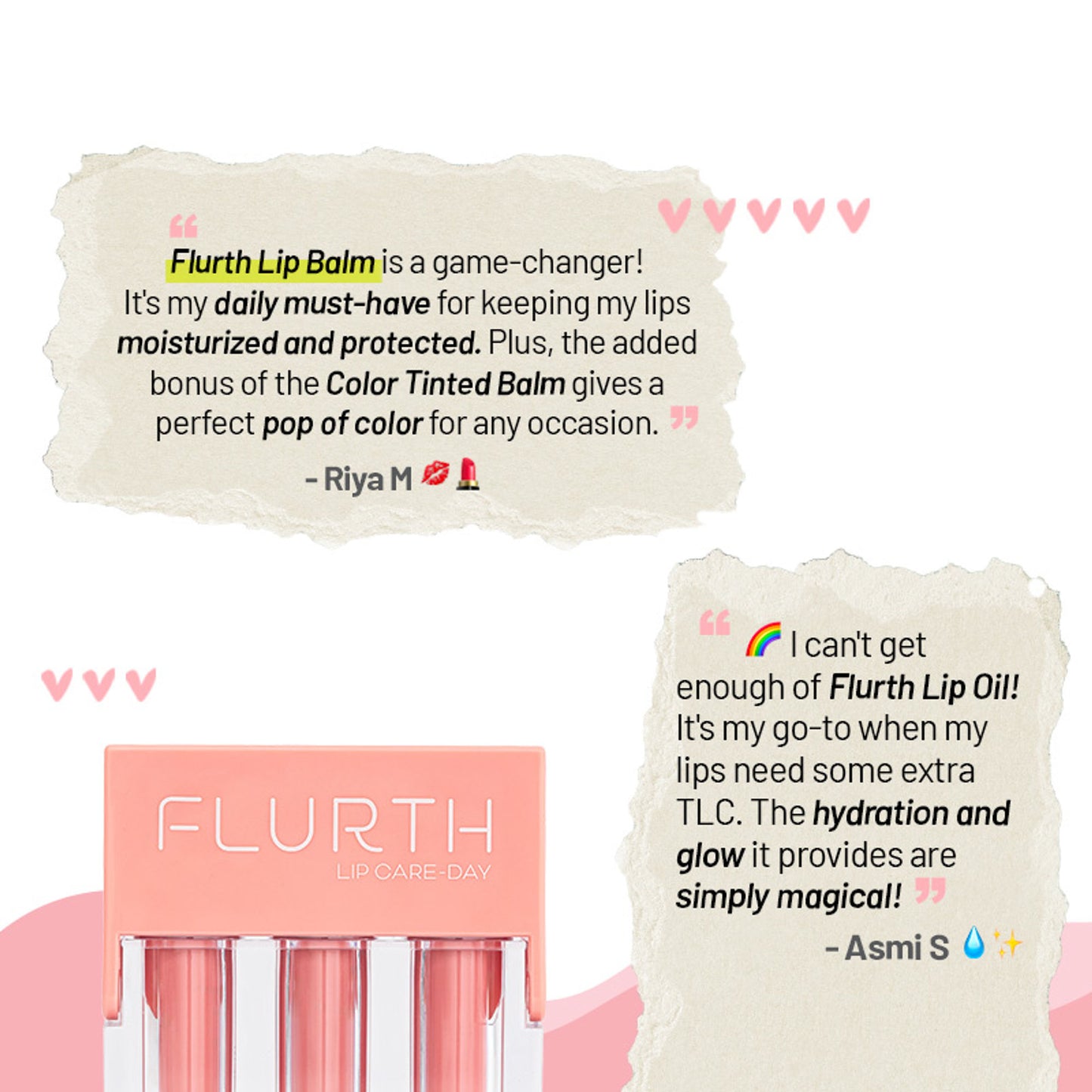 Flurth's Lipbalm + Lip Oil + Korean Lip Tint