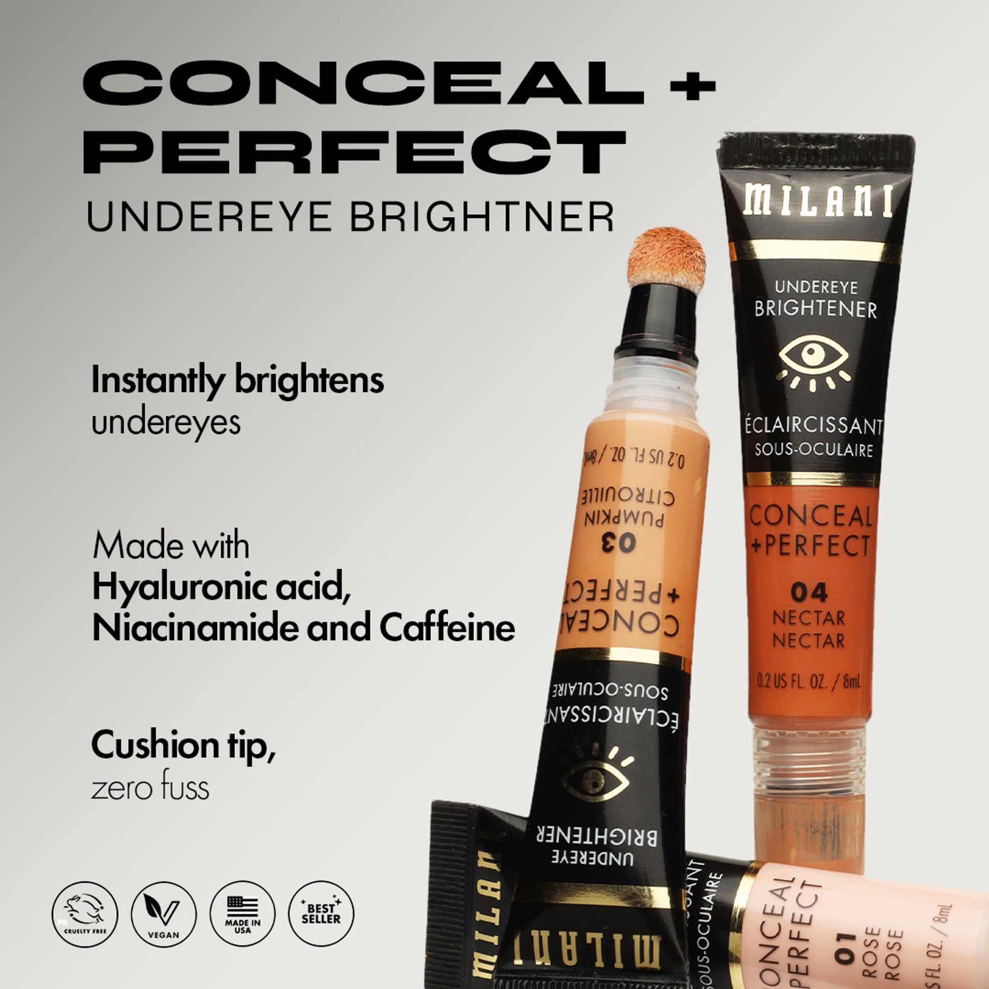 Milani Conceal + Perfect Undereye Brightener Concealer - 03 Pumpkin
