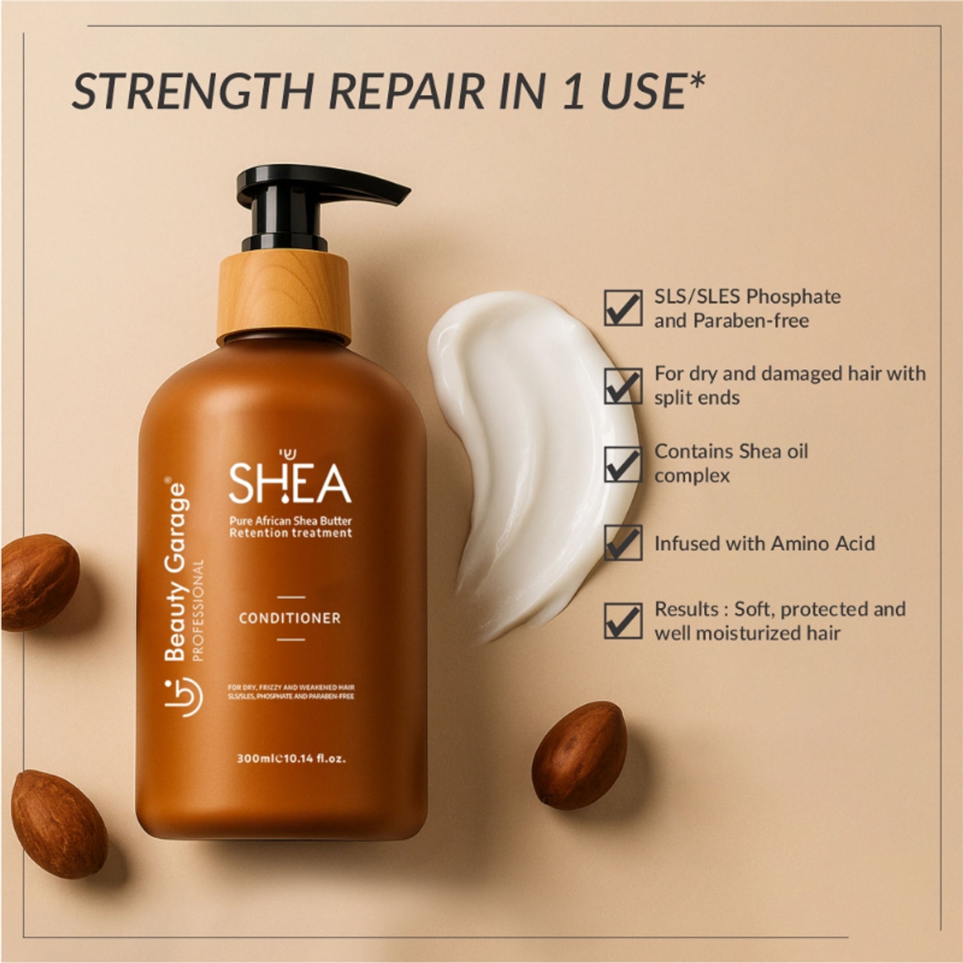 Beauty Garage Pure African Shea Butter Retention Treatment Conditioner