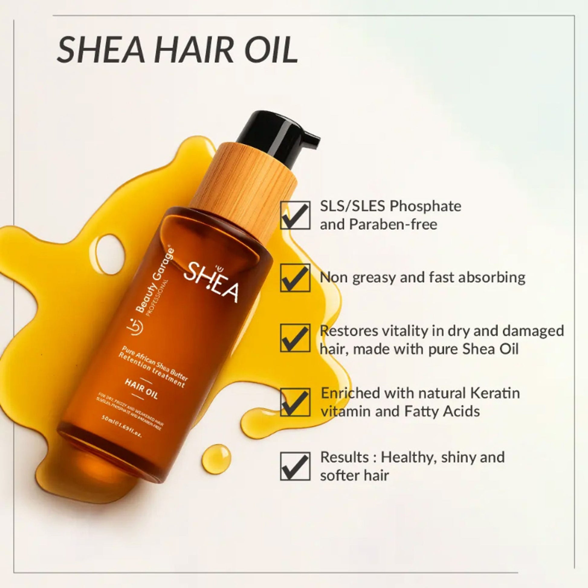 Beauty Garage Pure African Shea Butter Retention Treatment Hair Oil