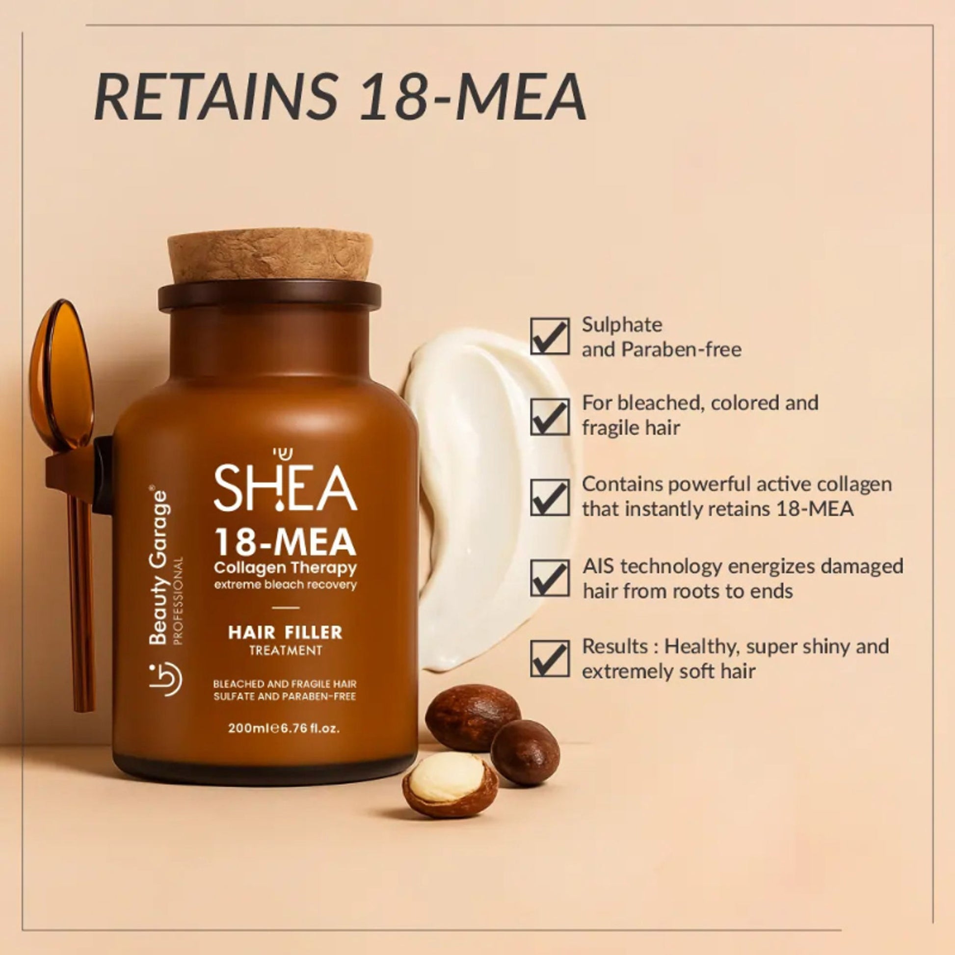 Beauty Garage Shea 18-Mea Collagen Therapy Hair Filler Treatment