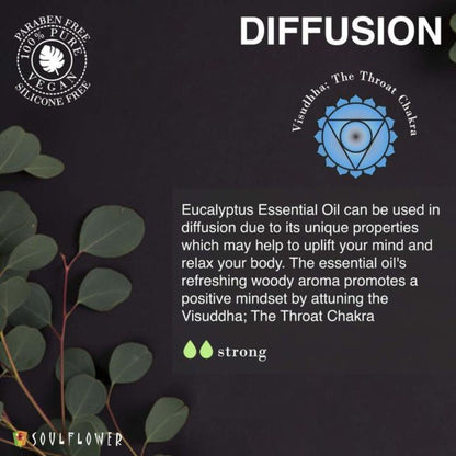 Soulflower Eucalyptus (Nilgiri) Essential Oil, for Steam Inhaler, Cold and Cough, Relaxing