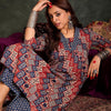 Indyancart IE Printed Square Neck Pure Cotton Tunic With Trouser