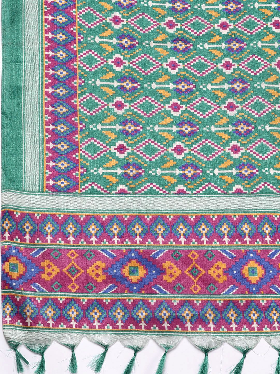Indyancart VA Women'sEthnic Motifs Embroidered Dupion Silk Kurta With Trousers & With Dupatta