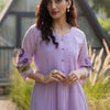 Dhiyona IE Women Printed Pure Cotton A-Line Kurta with Trouser