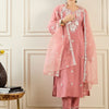 Indyancart IE Women Rust Kurta Sets