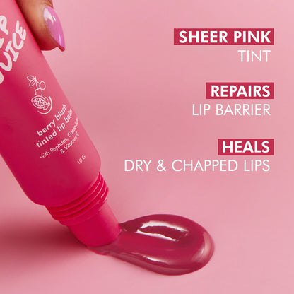 MCaffeine Lip Juice Tinted Lip Balm - Berry Blush