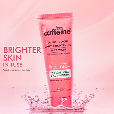 MCaffeine CLEAR GLOW 1% Kojic Acid Daily Brightening Face Wash