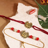 Dhiyona Unisex Set of 2 Beaded Bhai Bhabhi Rakhis With Roli & Chawal