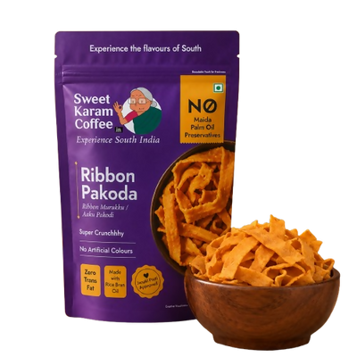 Sweet Karam Coffee Ribbon Pakoda (Ribbon Murukku)