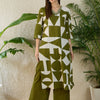 Dhiyona IE Women Printed Regular Beads and Stones Pure Cotton Kurta with Palazzos