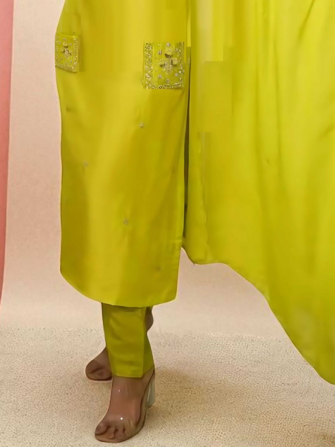 Indyancart SN Women's Embroidered Straight Pure Cotton Kurta & Pyjamas With Dupatta
