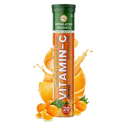 Himalayan Organics Vitamin-C Orange Flavour With Amla & Zinc Tablets