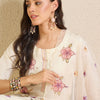Dhiyona IE Women Floral Embroidered Regular Thread Work Kurta with Trousers & With Dupatta