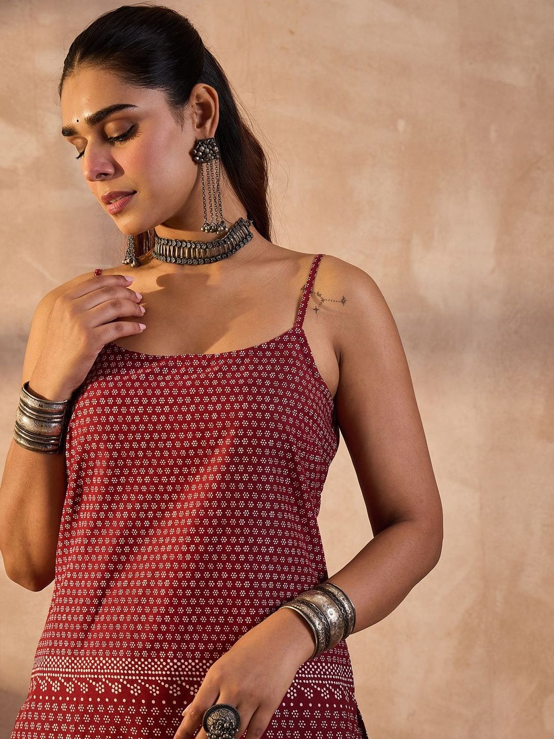 Women Ethnic Motifs Printed Regular Pure Cotton Kurta with Trousers