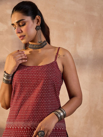 Women Ethnic Motifs Printed Regular Pure Cotton Kurta with Trousers