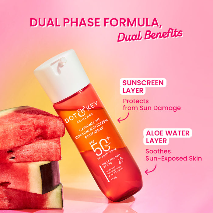 Dot & Key Watermelon Cooling Sunscreen Body Spray In-Vivo Tested SPF 50+ PA+++