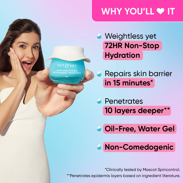 Dot & Key 72HR Hydrating Gel Moisturizer, Pack of 2