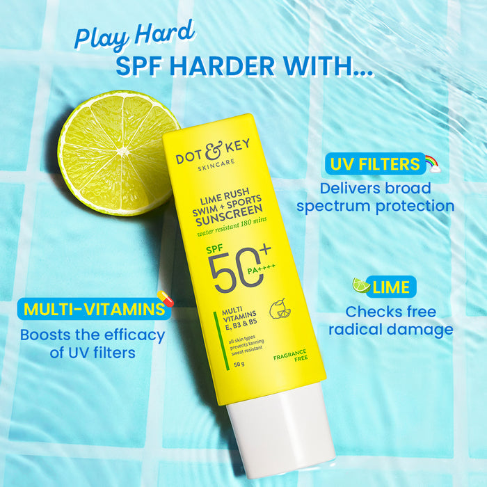 Dot & Key Swim + Sports Sunscreen, In-Vivo Tested SPF 50+ PA++++
