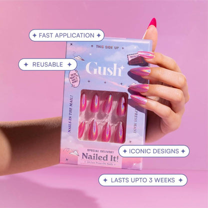 Gush Beauty Nailed It Reusable Luxury Press On Nails With Application Kit - Sea You Never