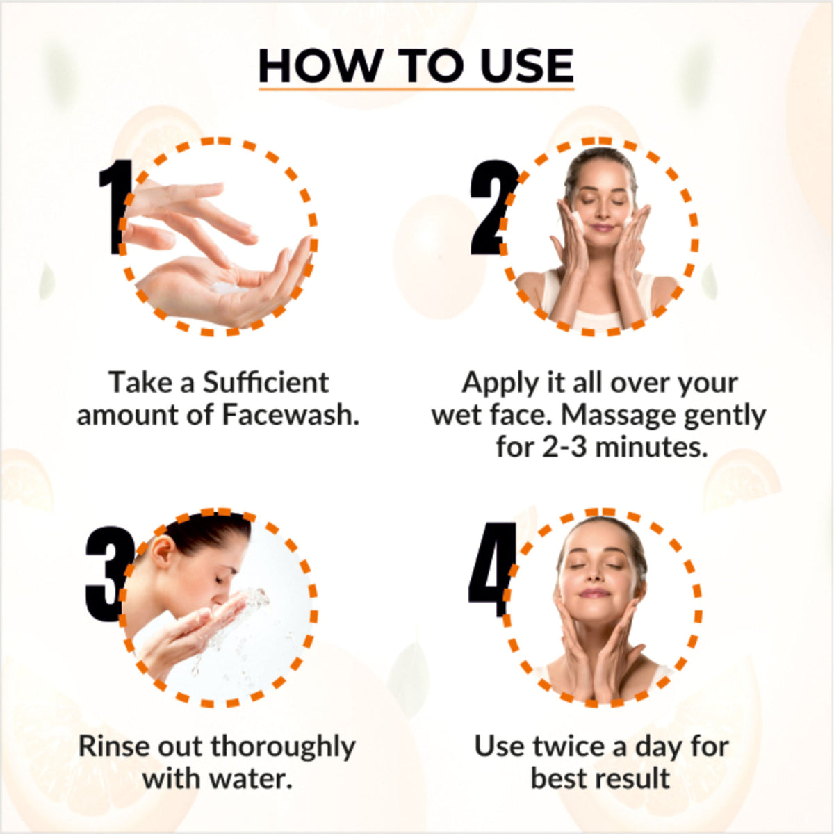 Dr. Sakhiya Vitamin C face wash bottle with brightening and antioxidant-rich formula, designed for daily glowing skin.