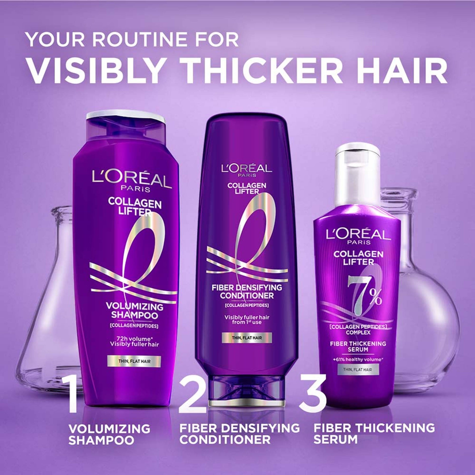 Collagen Lifter Volumizing Shampoo with Collagen Peptides for instant volume & thicker hair