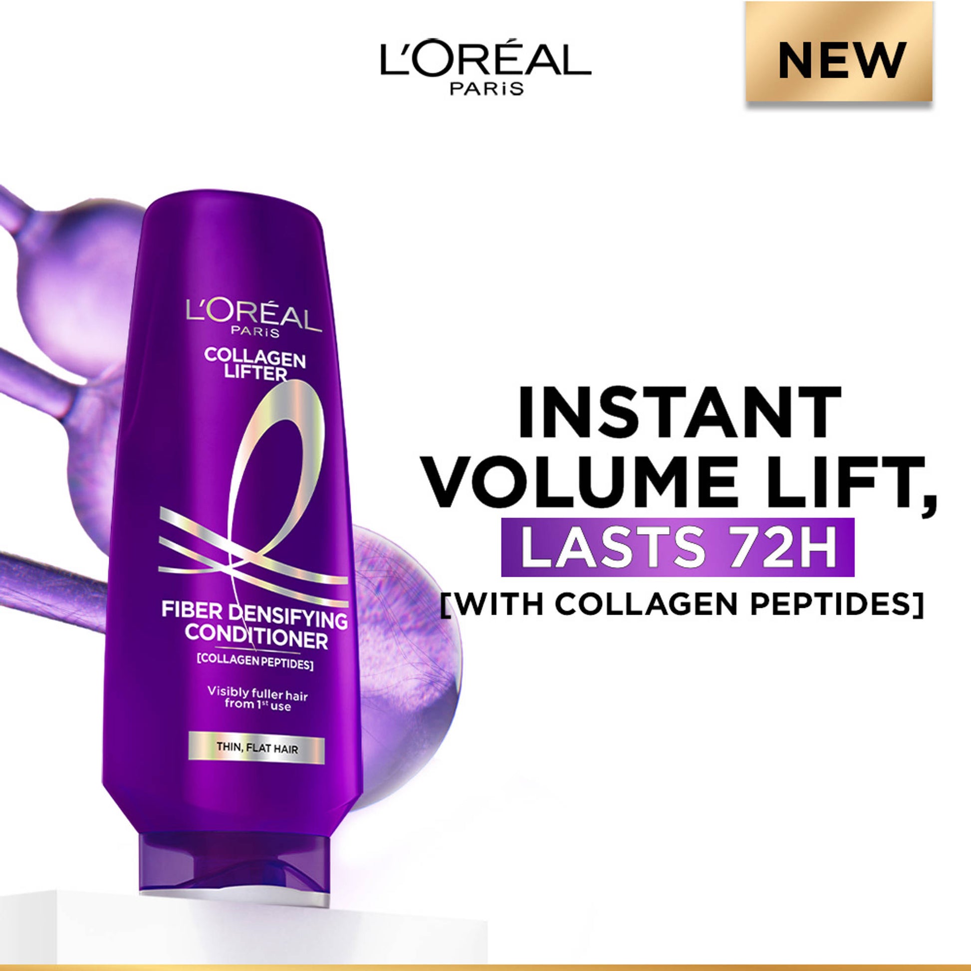 Collagen Lifter Volumizing Conditioner With Collagen Peptides For 72H Volume & Softer Hair